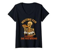 Femme En attendant que ma femme admette qu'elle était mauvais mariage Humour T-Shirt avec Col en V