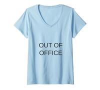 Femme en Dehors du Bureau T-Shirt avec Col en V
