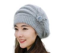 Femme en Peluche Chapeau - Gants pour Chapeau Et éCharpe 3 en 1 Artiste Moderne Peintre Chapeau Tricoté à Revers avec TêTe Bonnet De Nuit Homme Femme Bonnet Cadeau Accessoire pour VéLo Snowboard