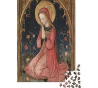 Femme en prière Cadeau Unique Décoration Intérieure Art médiéval Jeu Éducatif Challenge Toy Adultes & Enfants des 14 Ans 70x50cm/1000pcs
