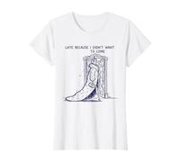 Femme en Retard Parce Que Je ne voulais Pas Venir Lazy Cat T-Shirt