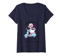 Femme en Route pour Prendre de Mauvaises décisions en m'amusant T-Shirt avec Col en V