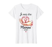 Femme Enceinte Future Maman 2027 Annonce Grossesse Original T-Shirt, Femme, Blanc, M