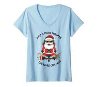 Femme Encore 5 Minutes de Funny Santa Gamer Christmas T-Shirt avec Col en V