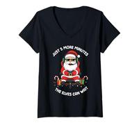 Femme Encore 5 Minutes de Funny Santa Gamer Christmas T-Shirt avec Col en V