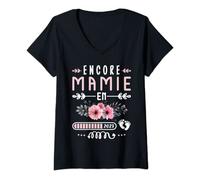 Femme Encore Granny 2023 Cadeau de naissance pour grand-mère T-Shirt avec Col en V