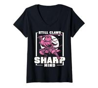 Femme Encore griffes. Esprit vif. Force silencieuse en mouvement. T-Shirt avec Col en V