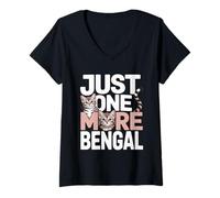 Femme Encore Un Amoureux drôle des Chats du Bengale T-Shirt avec Col en V