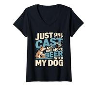 Femme Encore Un Casting et Une bière de Plus avec Mon Chien T-Shirt avec Col en V