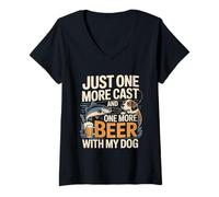 Femme Encore Un Casting et Une bière de Plus avec Mon Chien T-Shirt avec Col en V