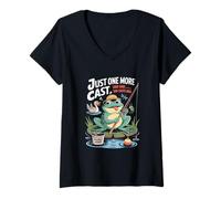 Femme Encore un casting, je vous promets une pêche amusante à la grenouille T-Shirt avec Col en V