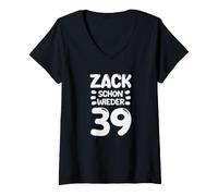 Femme Encore Une Fois Zack 39 ! Anniversaire T-Shirt avec Col en V