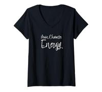 Femme Énergie du Personnage Principal T-Shirt avec Col en V