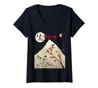 Femme Énergie Qi (Chi) Calligraphie chinoise / instructeur de Tai Chi T-Shirt avec Col en V