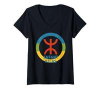 Femme Enfant Atlas Amazigh Roots Tamazight Pride T-Shirt avec Col en V