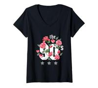 Femme Enjoy Back to 90's Gracias Tees, I Love 90's Graphic Design T-Shirt avec Col en V