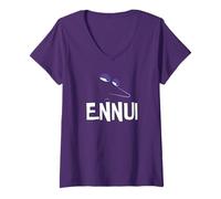 Femme Ennui Minimalist Funny T-Shirt avec Col en V