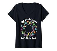 Femme Enseignant de géométrie Mathématicien Sujet Mathématiques Mathématiques Mathématiques T-Shirt avec Col en V