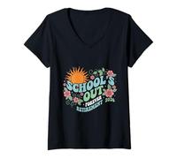 Femme Enseigner à la Retraite 2026 des écoles d'enseignants pour Toujours T-Shirt avec Col en V