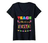Femme Enseigner comme si c'était Une fête T-Shirt avec Col en V