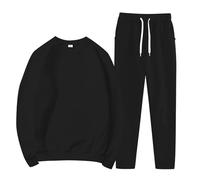 Femme Ensemble Casual, Sweat Hoodies À Manches Longues Et Pantalon De Jogging 2 Pièces, Mode Et Surdimensionné, Streetwear Outfit Decontracté Couleur Unie Automne Hiver