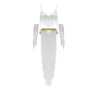 Femme Ensemble De Costume Indien Costumes Compétition Avec Manches Argent L