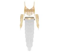 Femme Ensemble De Costume Indien De Danse Du Ventre Pour Femmes De Or XXL