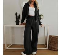 FEMME ENSEMBLE DEUX PIÈCES CONFORTABLE AVEC FERMETURE ÉCLAIR DOUBLE FACE Tall S,Tall M,Tall L,Tall XLUnicoloreTissu tricoté