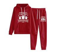 Femme Ensemble Sport 2 Pièces - Pyjama D'Intérieur Col Rond Sweatshirt Pantalon de Sport Pantalon et Sweat à Capuche Coton Rayé Ensemble Grandes Tailles Cyclisme,Jeu, L'Entraînement Physique