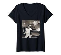 Femme Entraînement de boxe Muhammad Ali Cassius Clay 1966 T-Shirt avec Col en V