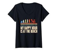 Femme Entraînement De La Poitrine Happy Hour at The Bench T-Shirt avec Col en V