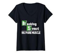 Femme Entraînement drôle Breaking Sweat T-Shirt avec Col en V