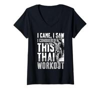 Femme Entraînement Muay Thaï T-Shirt avec Col en V