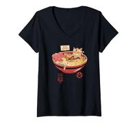 Femme Envoyer Noods Meowster T-Shirt avec Col en V