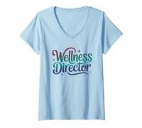 Femme Epic WELLNESS DIRECTOR P.E Gym Therapy Workout Coach Heal T-Shirt avec Col en V