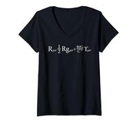 Femme Équation de terrain de la relativité générale Physique Science Geeks T-Shirt avec Col en V