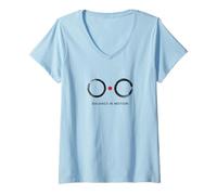 Femme Équilibre en Mouvement - Design Zen Enso Minimaliste T-Shirt avec Col en V