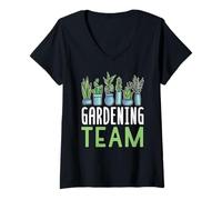 Femme Équipe de Jardinage, jardiniers, Jardins T-Shirt avec Col en V