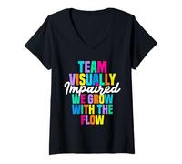 Femme Équipe d'éducation spécialisée TVI Teacher We Grow VIT Teacher T-Shirt avec Col en V