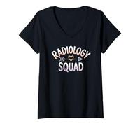 Femme Équipe d'imagerie médicale de Radiology Squad T-Shirt avec Col en V