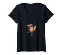 Femme Équipement de rodéo pour Les Vrais Cowboys T-Shirt avec Col en V