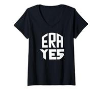 Femme Era Yes Amendement pour l'égalité des Droits Mème féministe Vintage T-Shirt avec Col en V