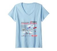 Femme Erector Space Action Pack Modèle Cosmic Raider Retro T-Shirt avec Col en V
