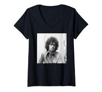 Femme Eric Clapton Cream Guitarist Psychédélique Portrait 1967 T-Shirt avec Col en V