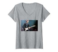 Femme Eric Clapton en Concert au Brighton Centre 1992 T-Shirt avec Col en V