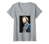 Femme Eric Clapton en Direct au Brighton Centre 1992 T-Shirt avec Col en V
