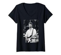 Femme Eric Clapton Guitarist Live Aid Concert Philadelphie États-Unis T-Shirt avec Col en V