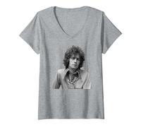 Femme Eric Clapton Portrait psychédélique de l'ère de la crème 1967 T-Shirt avec Col en V