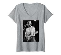 Femme Eric Clapton Slowhand Live Photo par David Corio T-Shirt avec Col en V