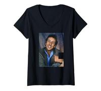 Femme Eric Idle Actor Monty Python's Flying Circus Michael Grecco T-Shirt avec Col en V